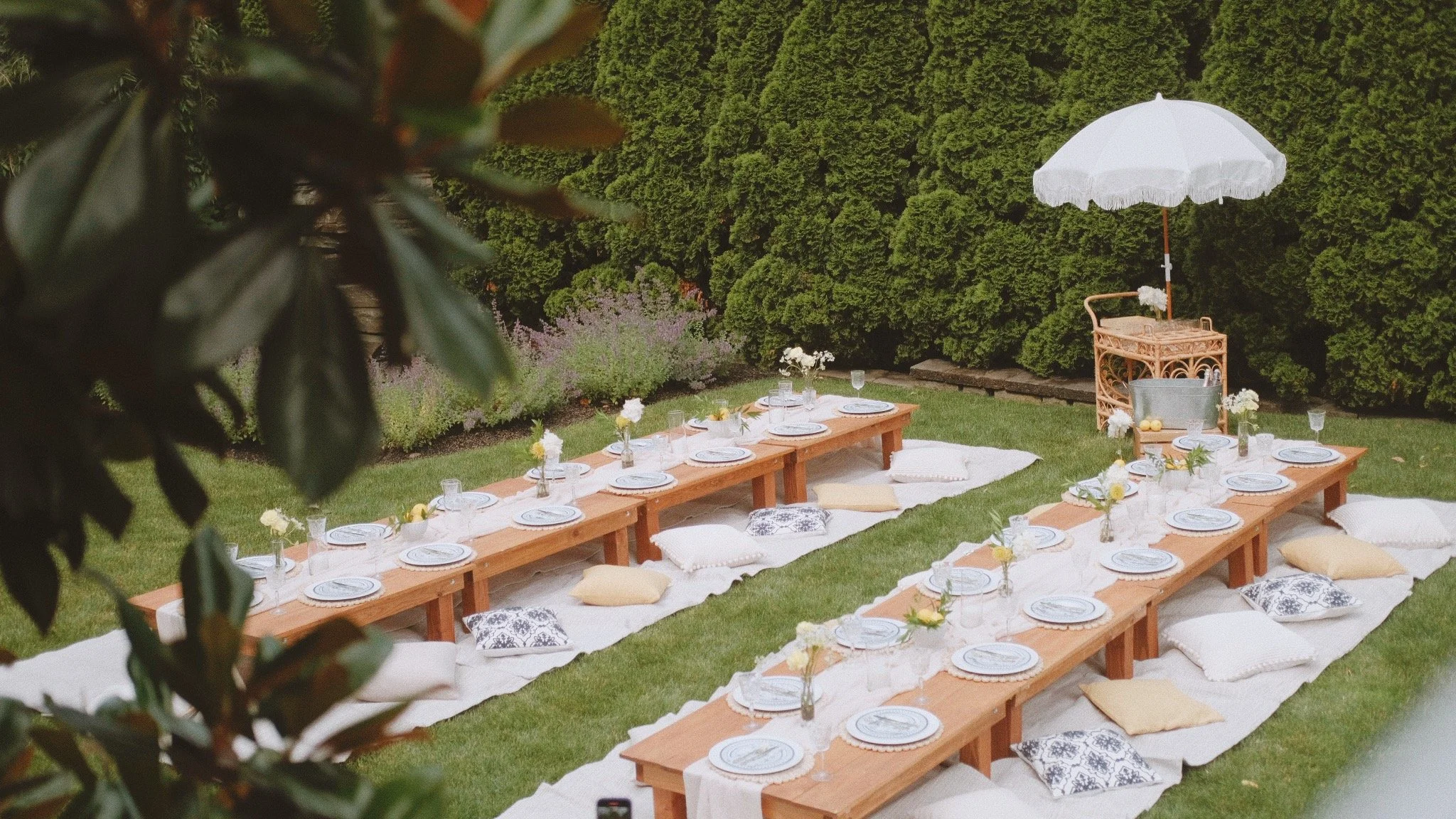 backyard luxury picnic